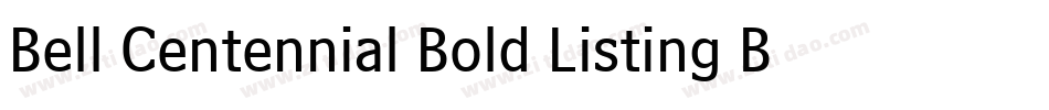 Bell Centennial Bold Listing BT字体转换